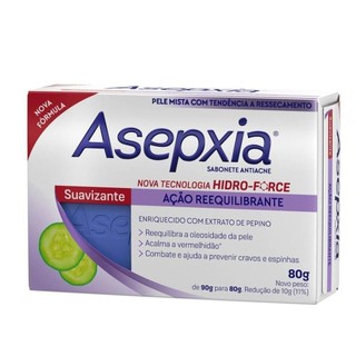 Sabonete em Barra Asepxia Suavizante Acao Reequilibrante 80g em Oferta na Shopee