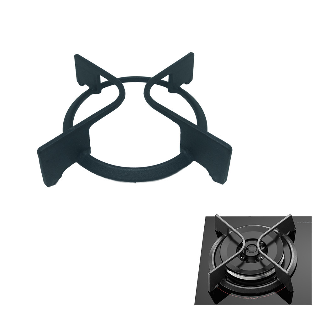 Grelha Grade Trempe Ferro Fundido Grande Tripla Chama para Fogão de Mesa Cooktop Dako Supreme