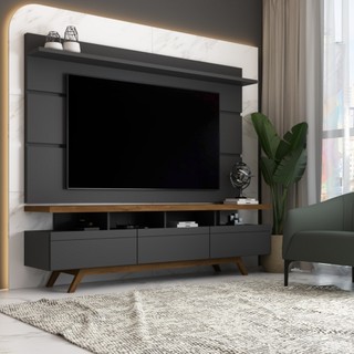 Rack com Painel para TV Até 72 Polegadas Armênia 3 Gavetas em Oferta na Shopee