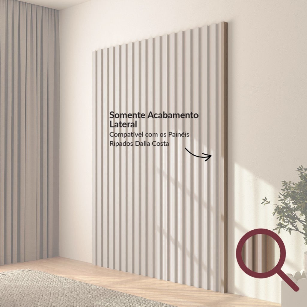 Acabamento Lateral Painel Ripado P10 em Oferta na Shopee