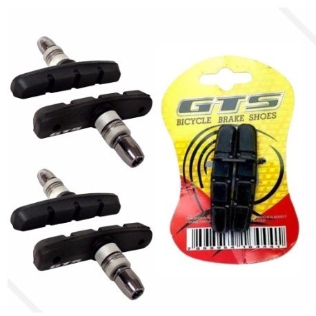 2 par de pastilha sapata gts orbital de freio v brake para bicicleta bike oferta