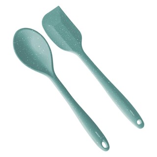 Jogo De Utensílios De Cozinha De Silicone Verde Flex 2 Peças - Brinox em Oferta na Shopee