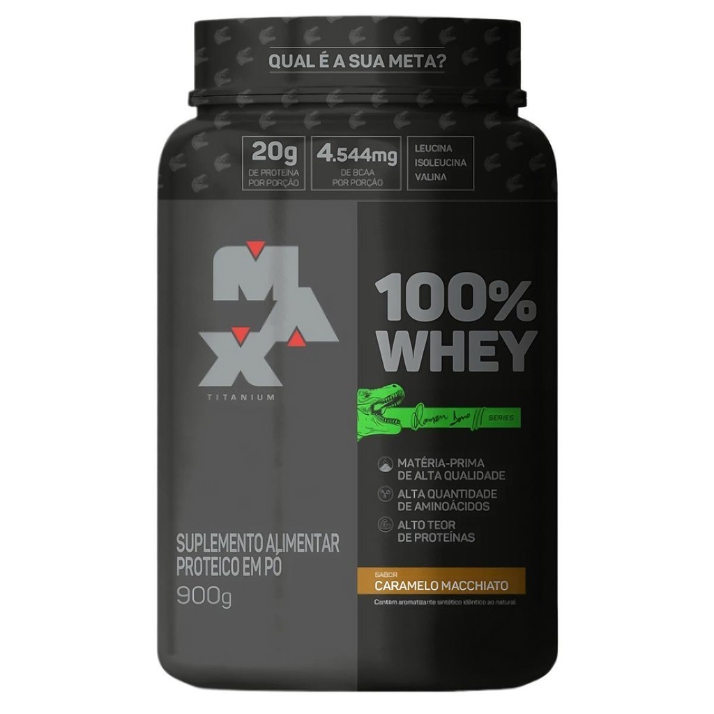 100% Whey Dino Pote 900G - Max Titanium