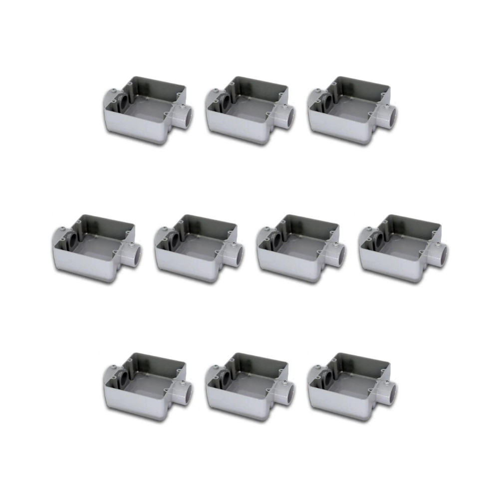10 Condulete Duplo Cd S R 3/4 C Pintura Tramontina 56111/012