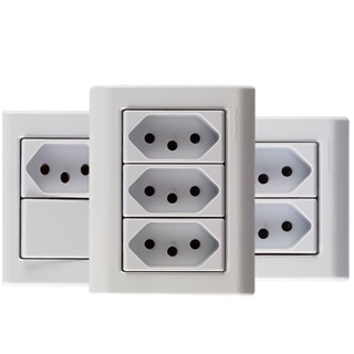 Tomadas E Interruptor Caixa De Sobrepor Instalação Elétrica Lizflex Branca - Profissional TRAMONTINA em Oferta na Shopee