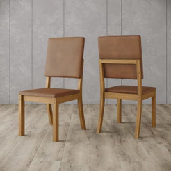 Kit 2 Cadeiras Estofadas para Mesa de Jantar Milla Plus Henn