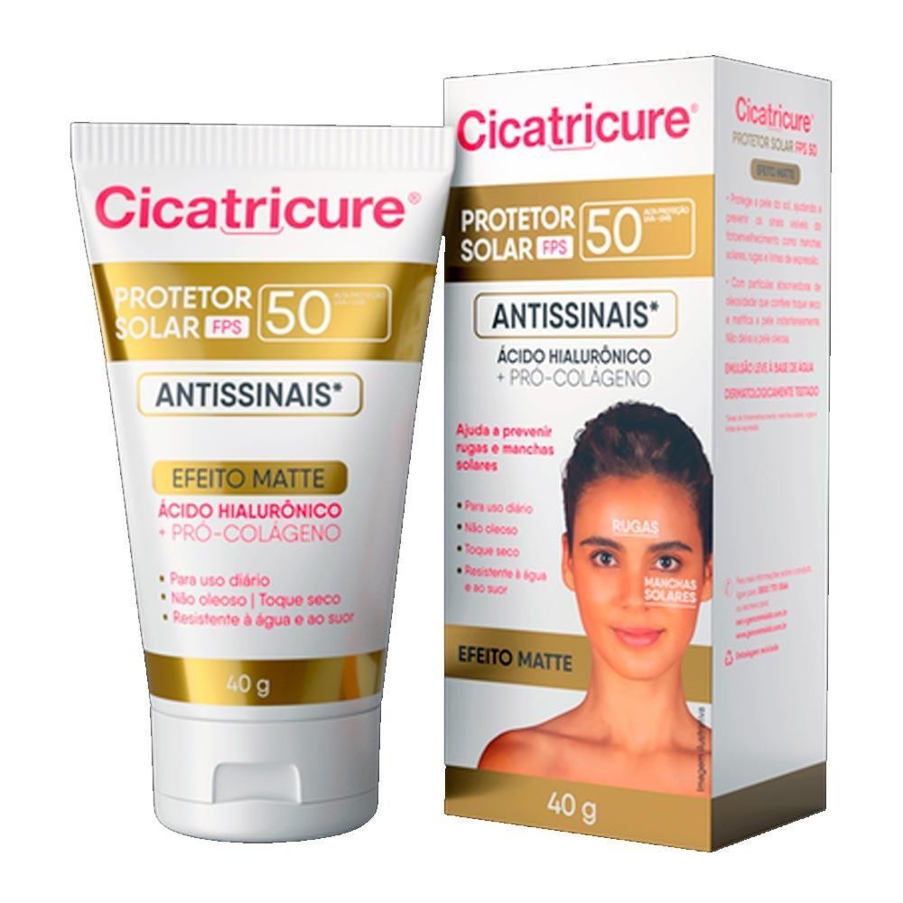 CICATRICURE PROTETOR SOLAR FPS50 COM 40G - Beauty