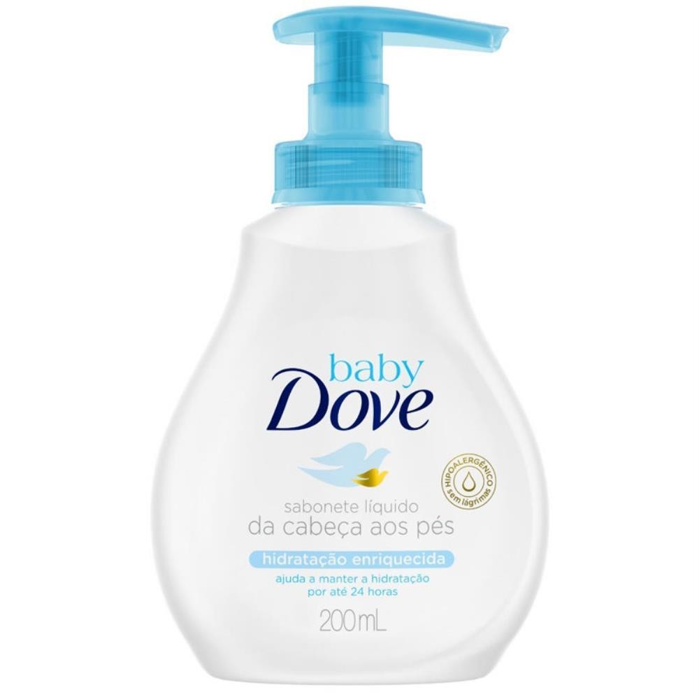 DOVE BABY SABONETE LÍQUIDO HIDRATAÇÃO ENRIQUECIDA COM 200ML em Oferta na Shopee