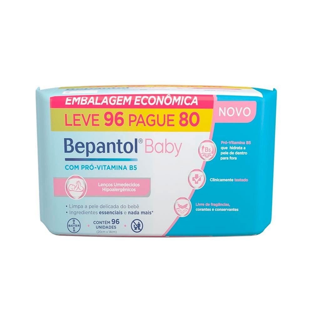 LENÇO UMEDECIDO BEPANTOL BABY COM 96 UNIDADES - Mom & Baby