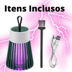 Lâmpada Mata-Mosquitos com Luz UV USB para Insetos