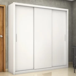 Guarda-Roupa Casal Clarice 3 Portas 4 Gavetas Branco – Carioca Móveis
