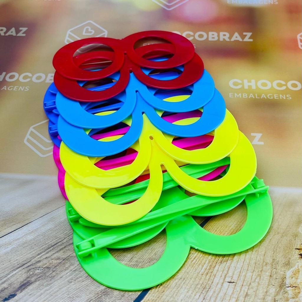 12 Óculos Divertidos Redondo Festa Colorido (Ex)