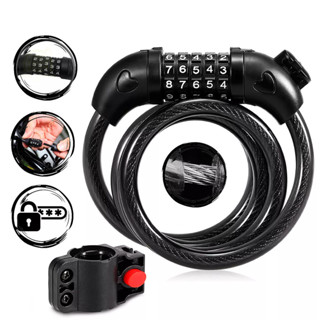 Cadeado Bicicleta Reforçado Cabo Aço Bloqueador Senha em Oferta na Shopee