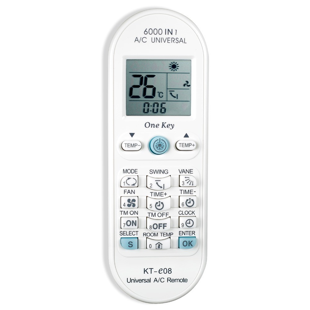 60000 Em 1 A/C Controle Remoto Universal Para Toshiba Panasonic Sanyo Fujitsu KT-e08 Ar Condicionado Série One Key