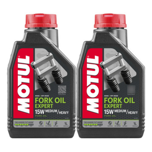 KIT MOTUL FORK OIL EXPERT 15W MEDIUM/HEAVY 2 LITROS em Oferta na Shopee