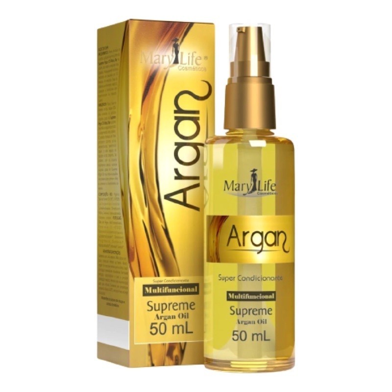 Óleo de Argan Multifuncional Supreme Mary Life 50 ML em Oferta na Shopee