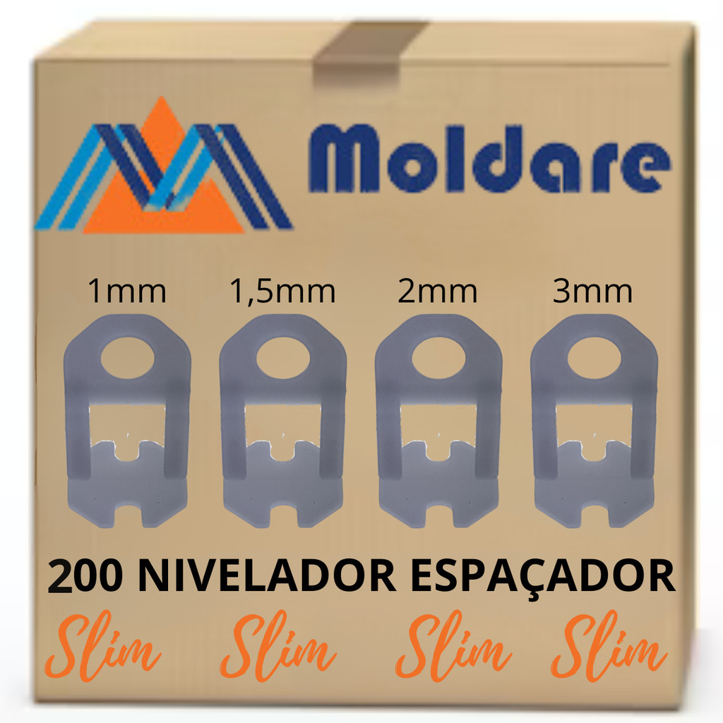 200 Nivelador Espaçador Slim para Pisos Porcelanatos Moldare em Oferta na Shopee