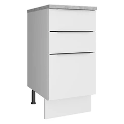 Balcão Madesa Stella 40 cm 3 Gavetas - Branco