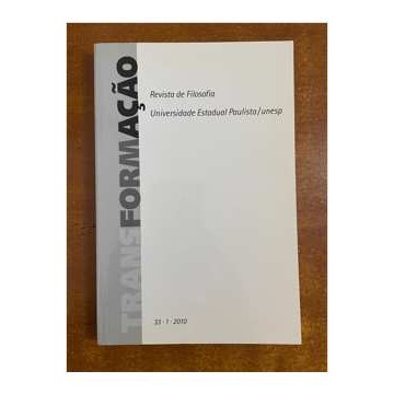 Revista de Filosofia Transformação v 33 N 1 2010 autor Ubirajara Rancan de Azevedo Marques (editor)