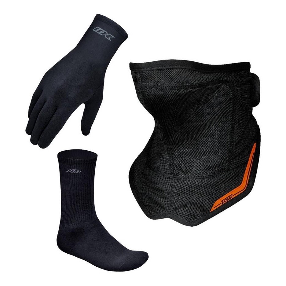 Kit X11 Luva Meia Thermic + Protetor Pescoco Ventilado Verao