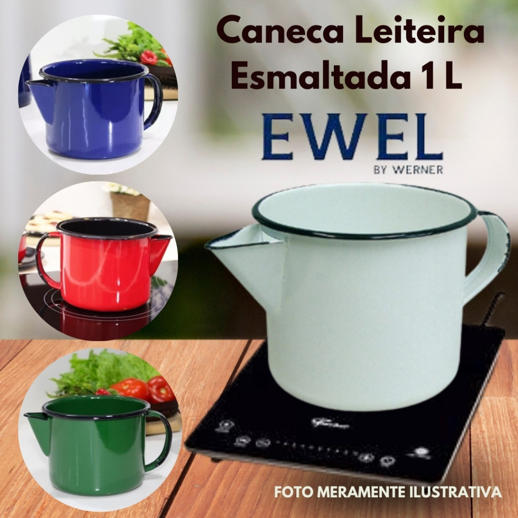 Caneca Leiteira ágata 12 1L c/ bico Ewel