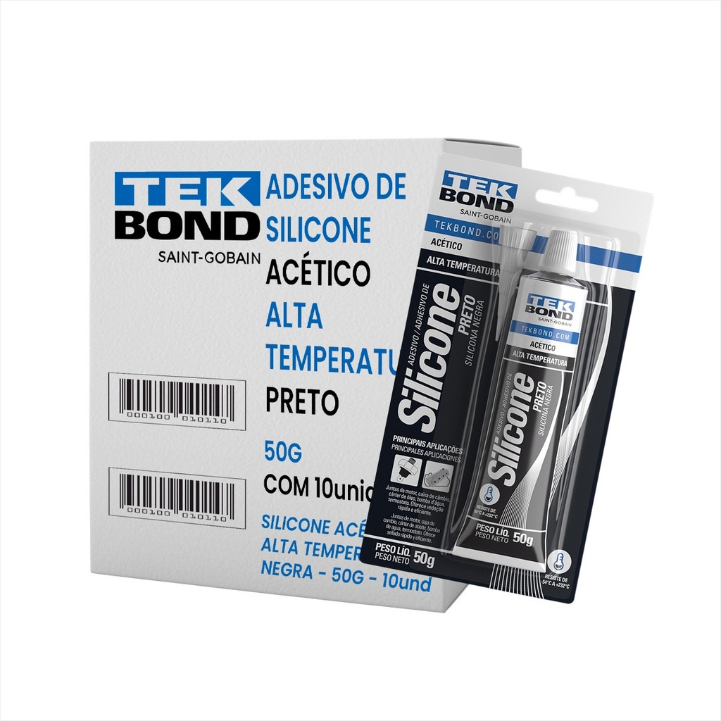 Silicone Acético Blister 50g Preto - Tekbond · foto 2