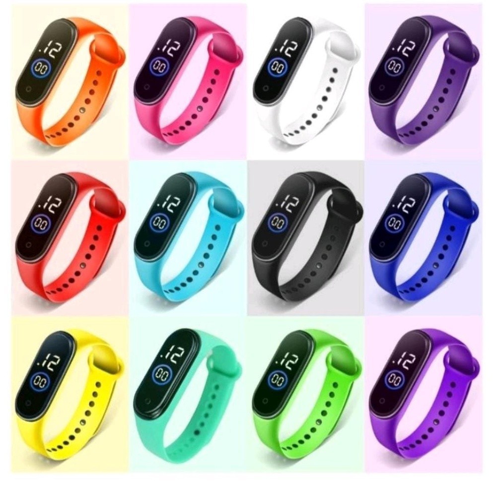 Relógio Digital Mi Band Tela LED Touch  Pulseira de Silicone Moda Unissex Relógio LED Eletrônico TOP 003 003