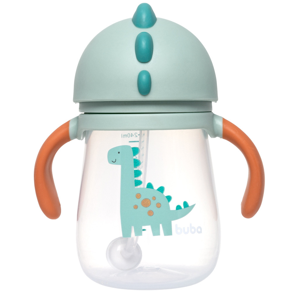 Copo Treinamento Magic Canudo Silicone Dino Unicórnio Buba