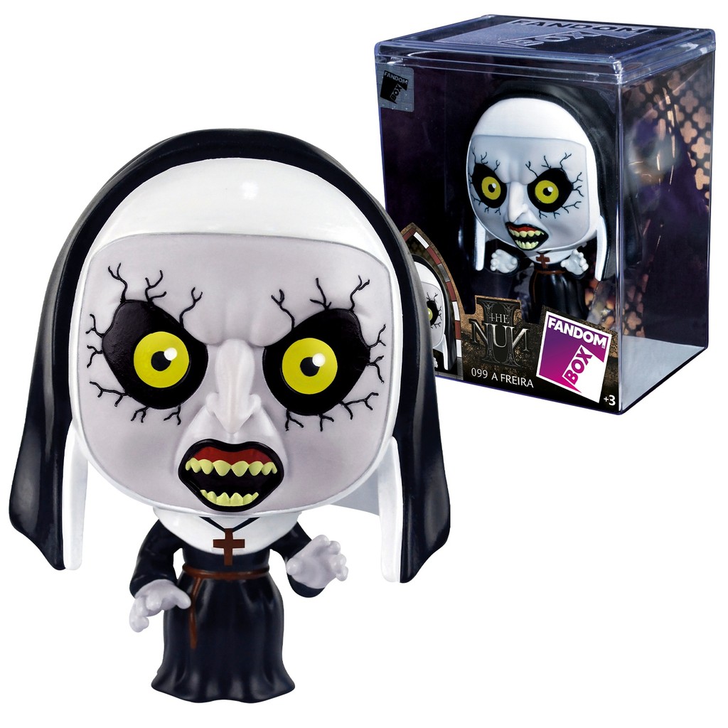 A Freira Boneco Colecionável Fandom Box 099 Com Expositor Acrílico - Líder Brinquedos