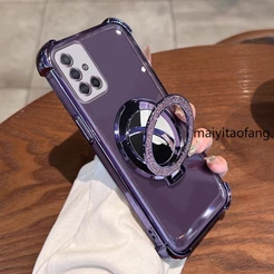 Capa Para samsung a51 a71 A31 De Telefone À Prova De Choque 3D Suporte De Espelho De Maquiagem Nova Macia SJSFHZJ01