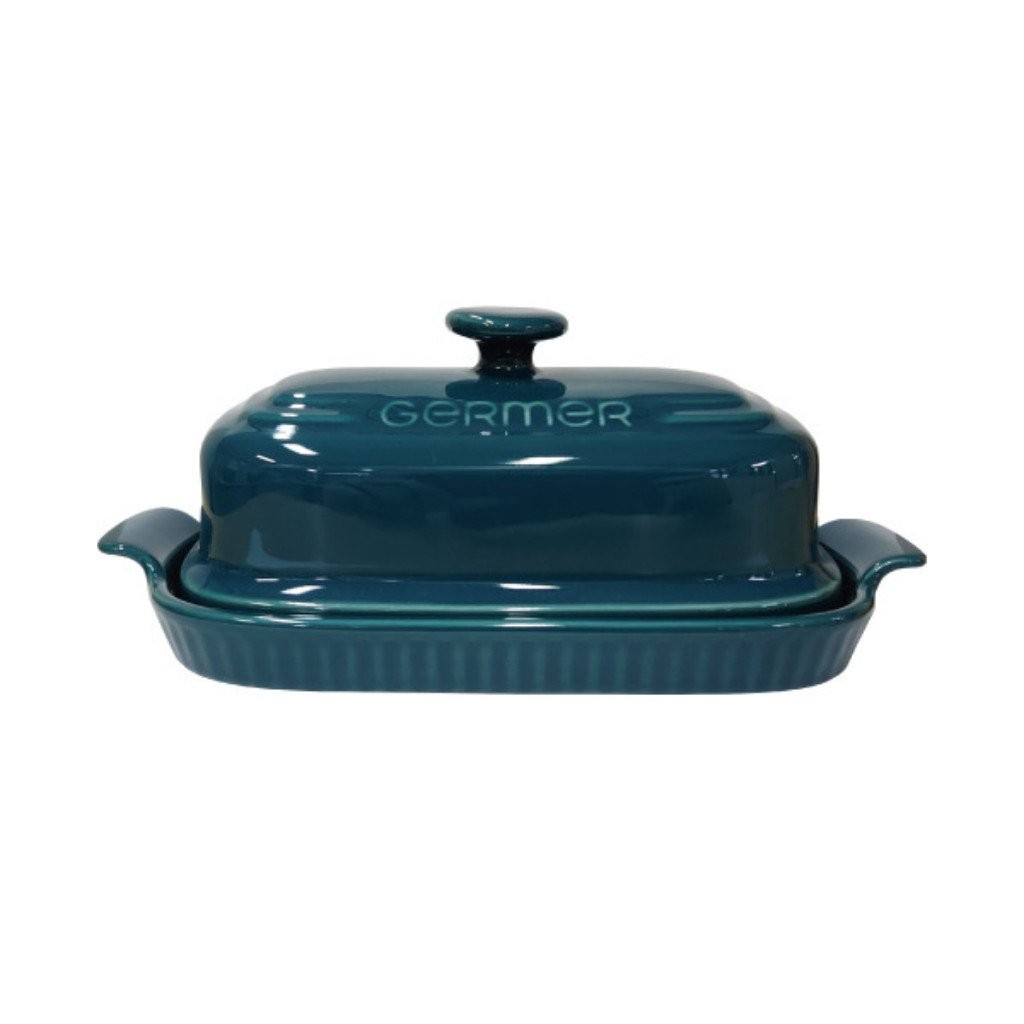Manteigueira Assar e Servir Verdigris Porcelana Germer