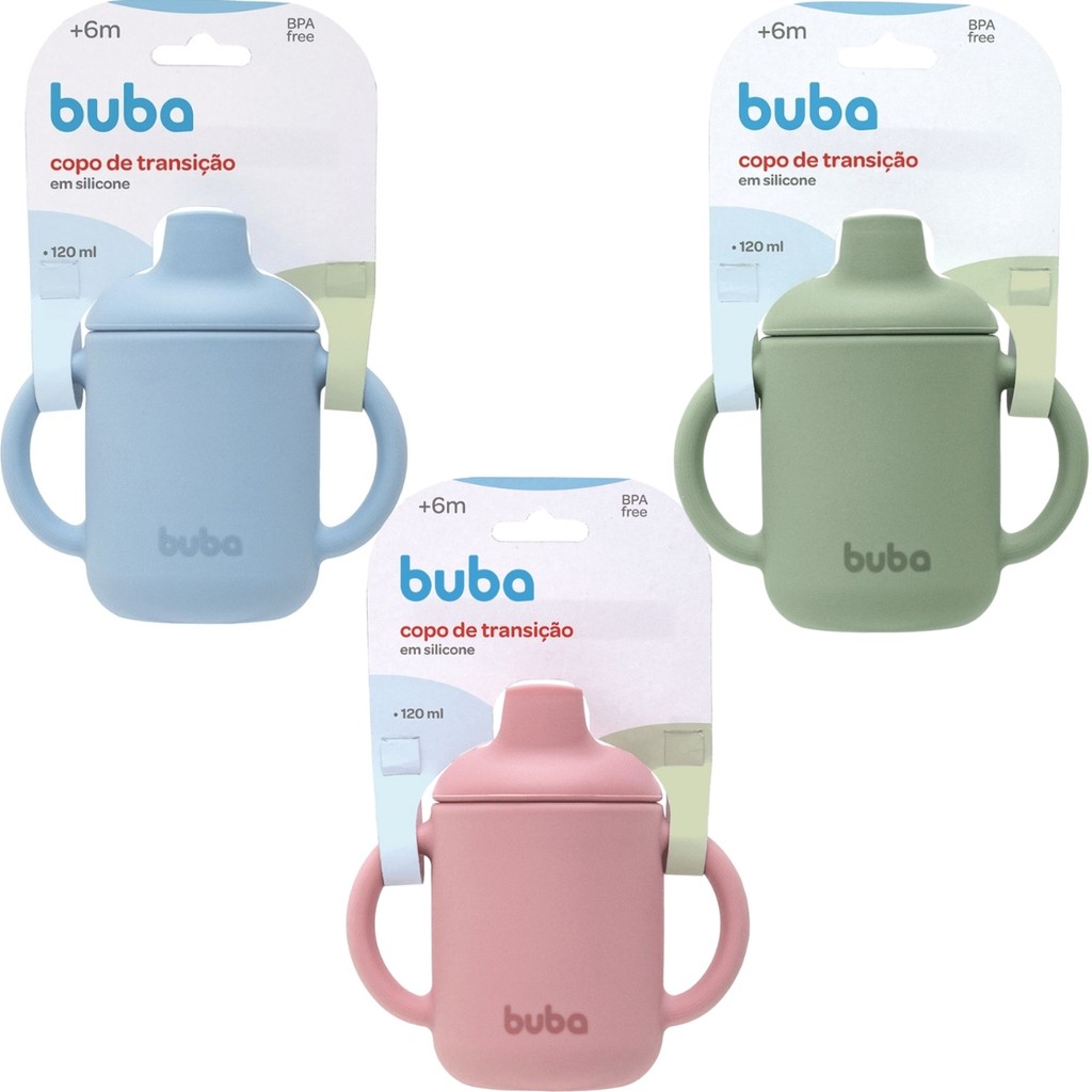 Copo de Transição em Silicone Com Alça 120ml - Buba