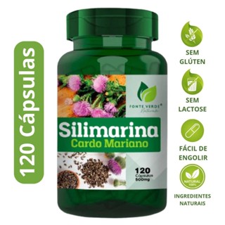 Silimarina Cardo Mariano 500mg 120 cápsulas - Fonte Verde Naturalle em Oferta na Shopee