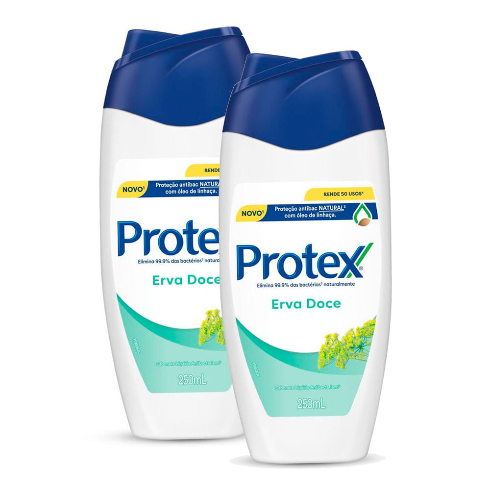 Kit 2 Sabonete Líquido Protex Erva-Doce com 250ml - Beauty