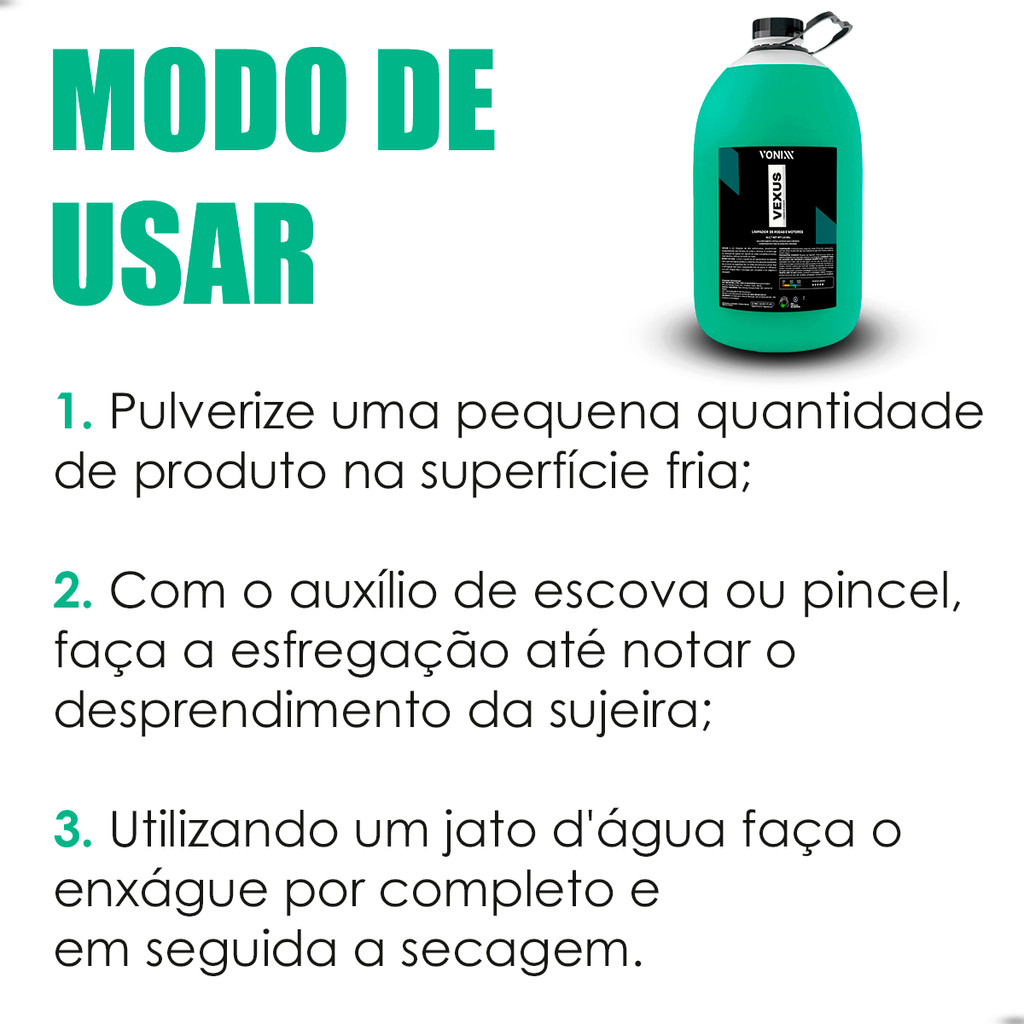 Detalhes do Vexus 5L Vonixx - Limpador de Alta Performance para Rodas e Motores, Remove Sujeira sem Danificar Plásticos ou Metais