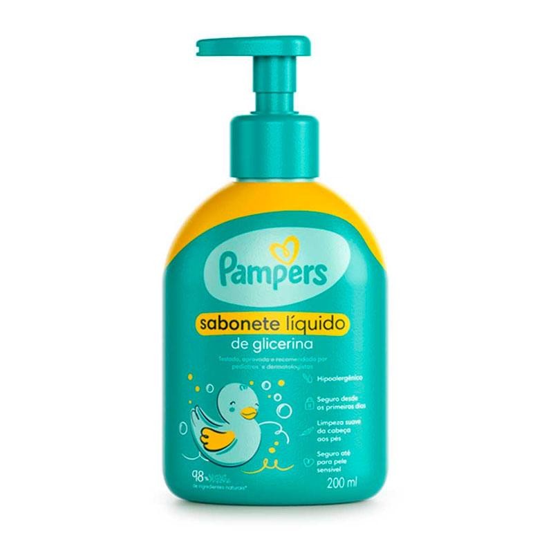 Sabonete Líquido de Glicerina Pampers 200ml em Oferta na Shopee