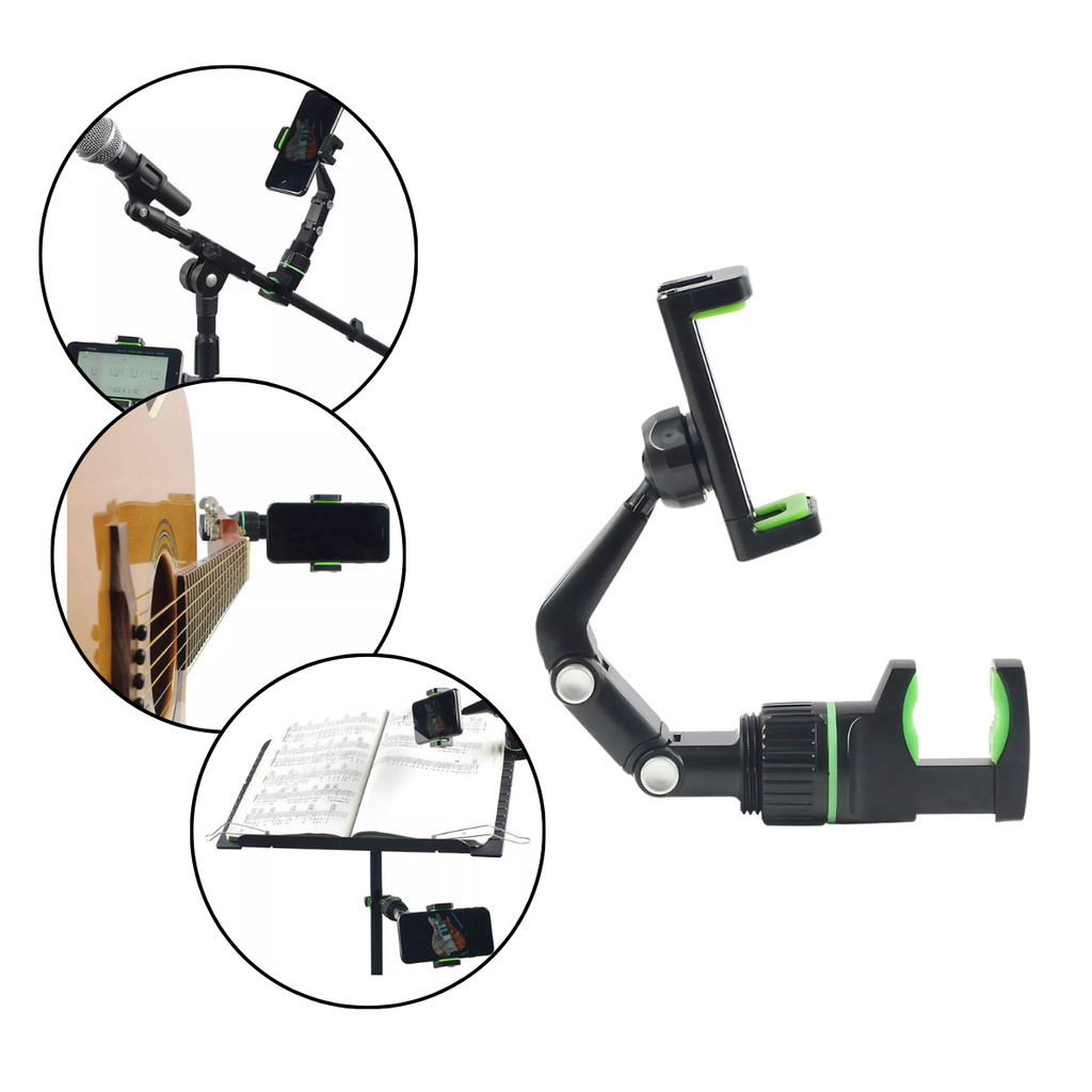 Suporte De Celular Clips para Pedestal Violão Microfone retrovisor de carro Universal