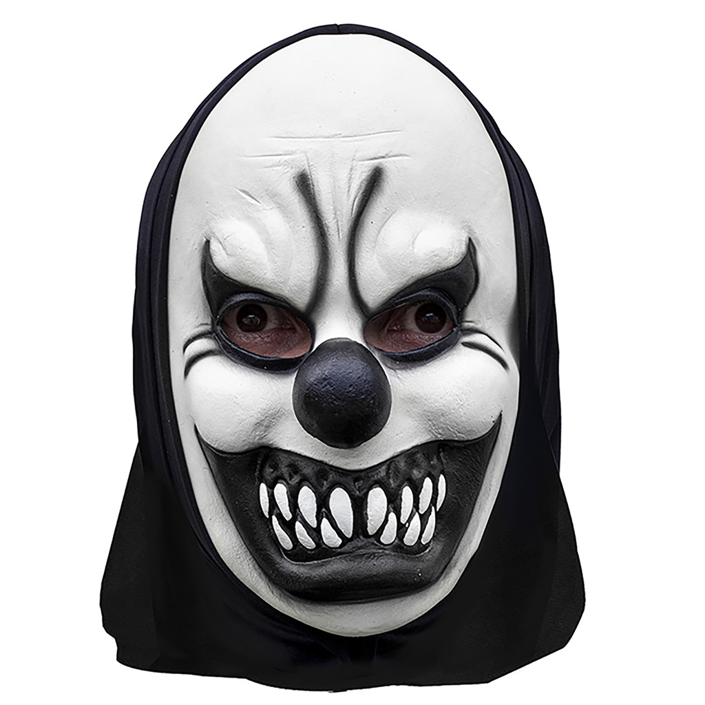 Máscara Látex Capuz Palhaço Mau Joker Demonio Susto Festa Fantasia Halloween Carnaval Careta Terror