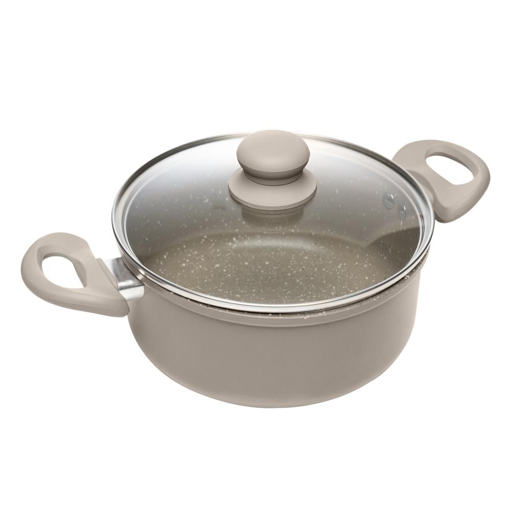 Caçarola de Indução em Alumínio 20cm Taupe com Revestimento - Home & Living