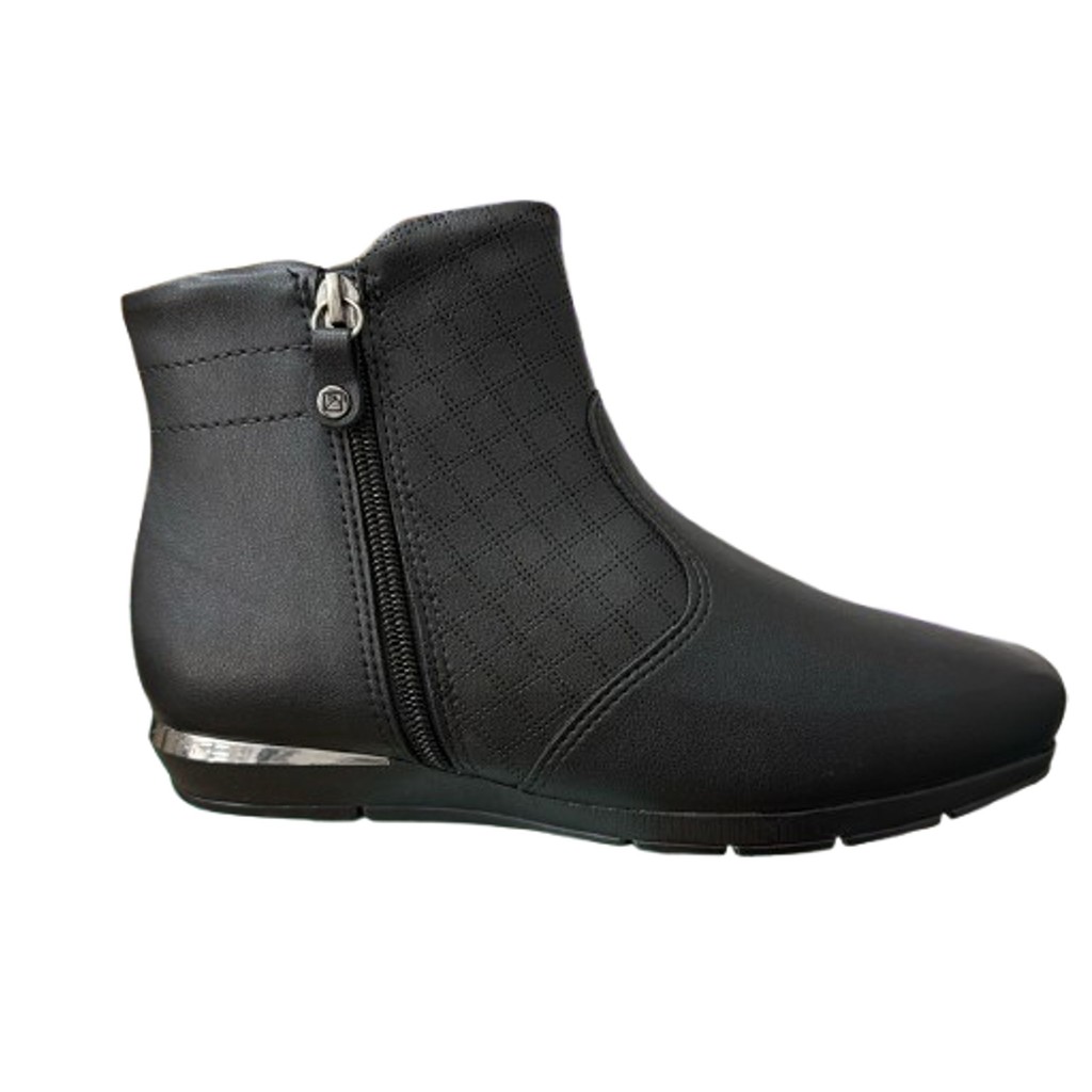Bota Piccadilly Salto Anabela Cano Curto Joanete 147315 Preto Maxi