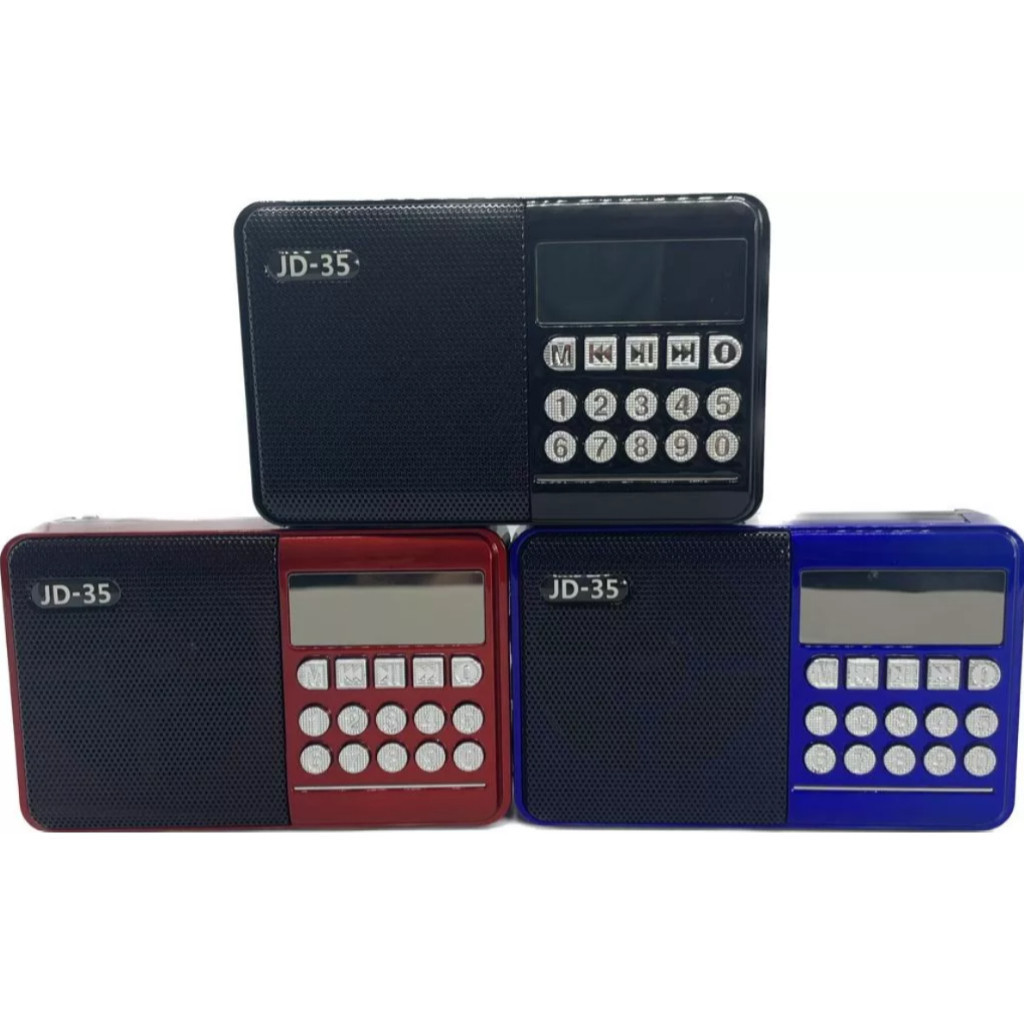 Rádio Portátil FM + Leitor de Cartão + PenDrive KA-32 /JD-35/KA-31 COM BLUETOOTH Bateria Interna