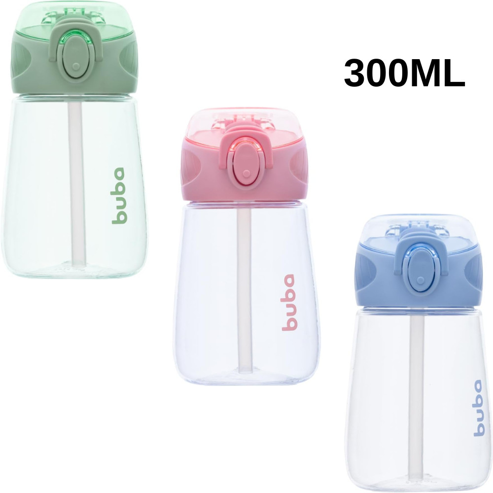 GARRAFINHA TRITAN BUBA COM CANUDO 300ML