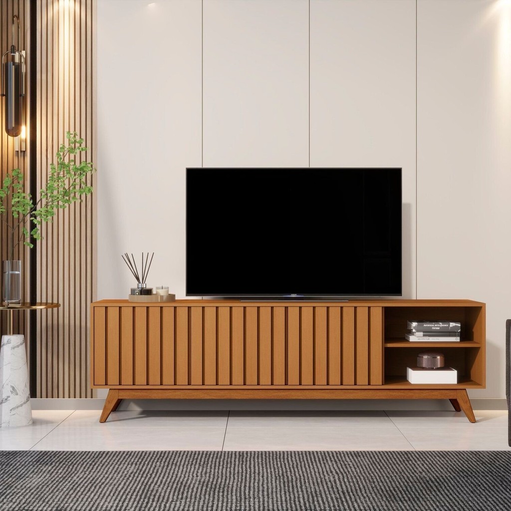 Bancada Sala de Estar para Tv até 70 Polegadas 140cm Nature em Oferta na Shopee