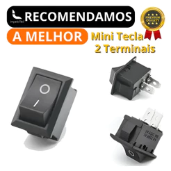 Botão Chaves Liga Desliga Tic Tac Preta Mini Tech One