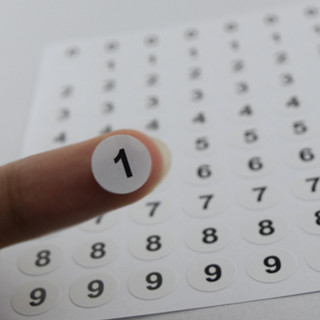 840 Pçs = 12 Folhas Simples Preto Branco 0 ~ 9 Número Etiqueta Adesivos Mini Marcador Redondo Multi-purpose Tipo Decalqu em Oferta na Shopee