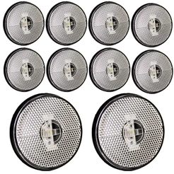 10 Lanterna Lateral Caminhão Carreta Baú Randon LED BIVOLT CR
