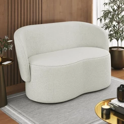 Sofá Namoradeira 2 Lugares Orgânico Bouclê Luxo – Balaqui