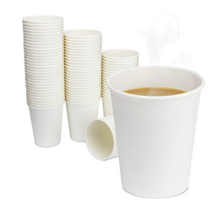 Kit 100un Copo de Papel P/ Café Biodegradável Branco - 220ml em Oferta na Shopee