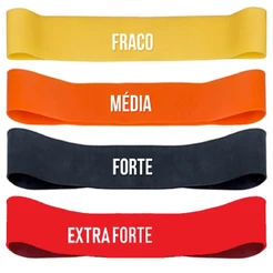 Kit 4 Mini Bands Rythmoon Leve, Médio, Forte E Extra Forte