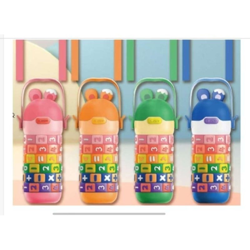 Garrafa infantil termico Novo Zhiqu Children's Canudo Copo Grande Capacidade Jogo Digital Copo de Água